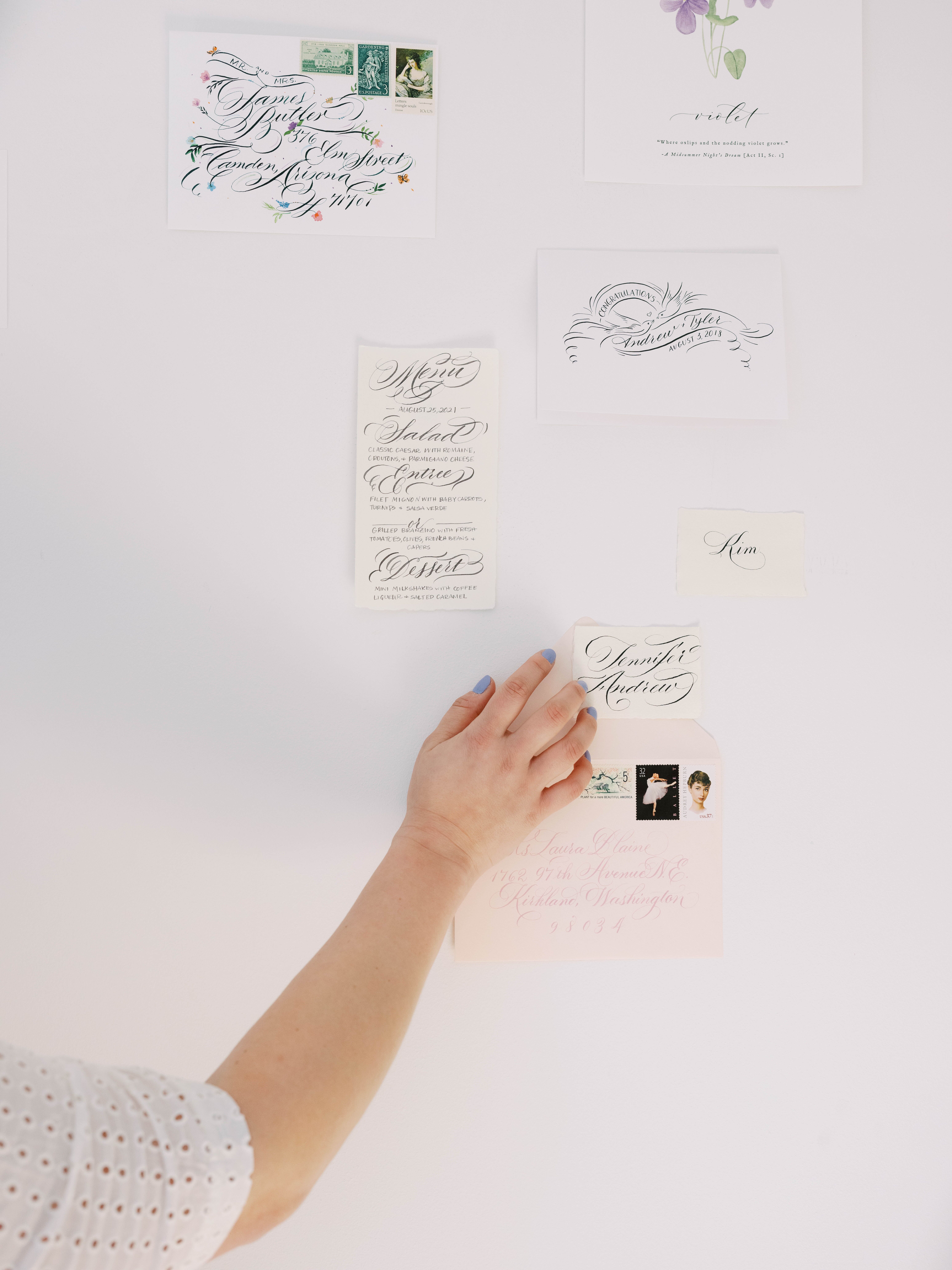 Wedding invitations by Plume & Flourish in Baltimore, MD