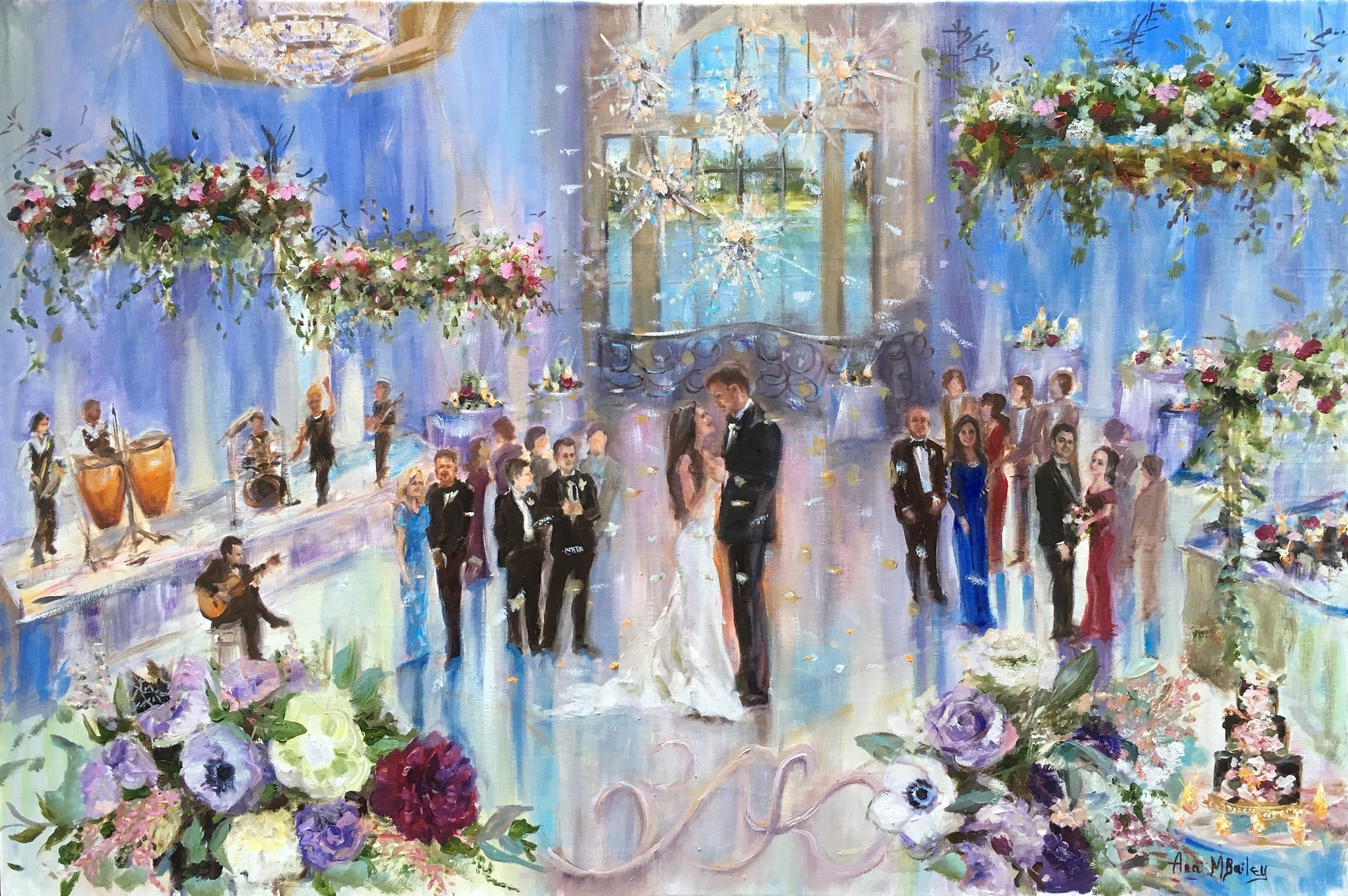 Wedding specialty vendors by Live Event Portrait Artist Ann Bailey in Roswell, GA