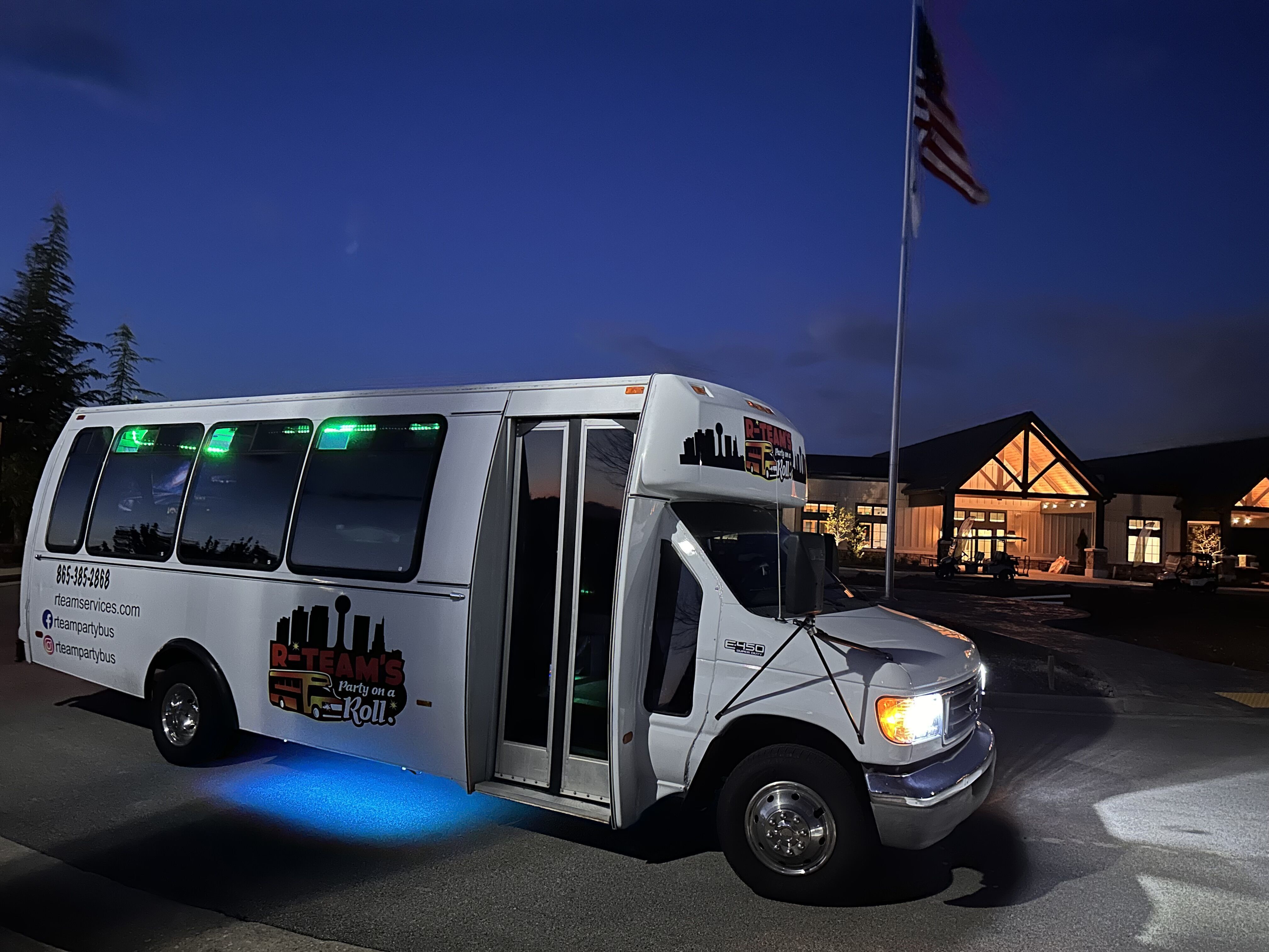 Wedding transportation by R Team Party Bus in Knoxville, TN