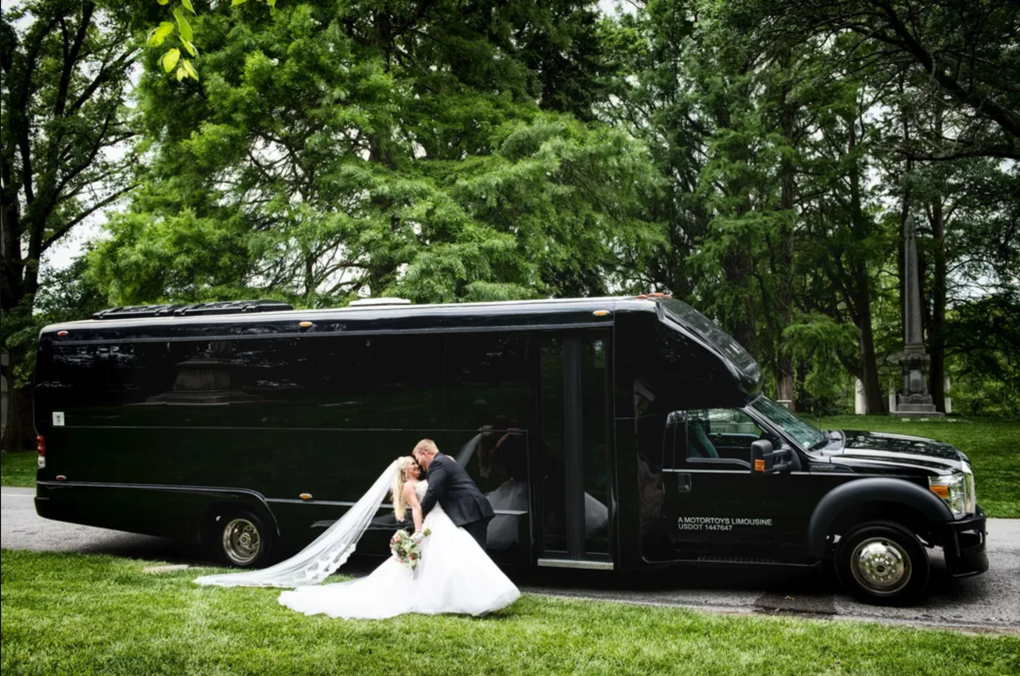 Wedding transportation by Richmond Party Bus Connect in Richmond, VA
