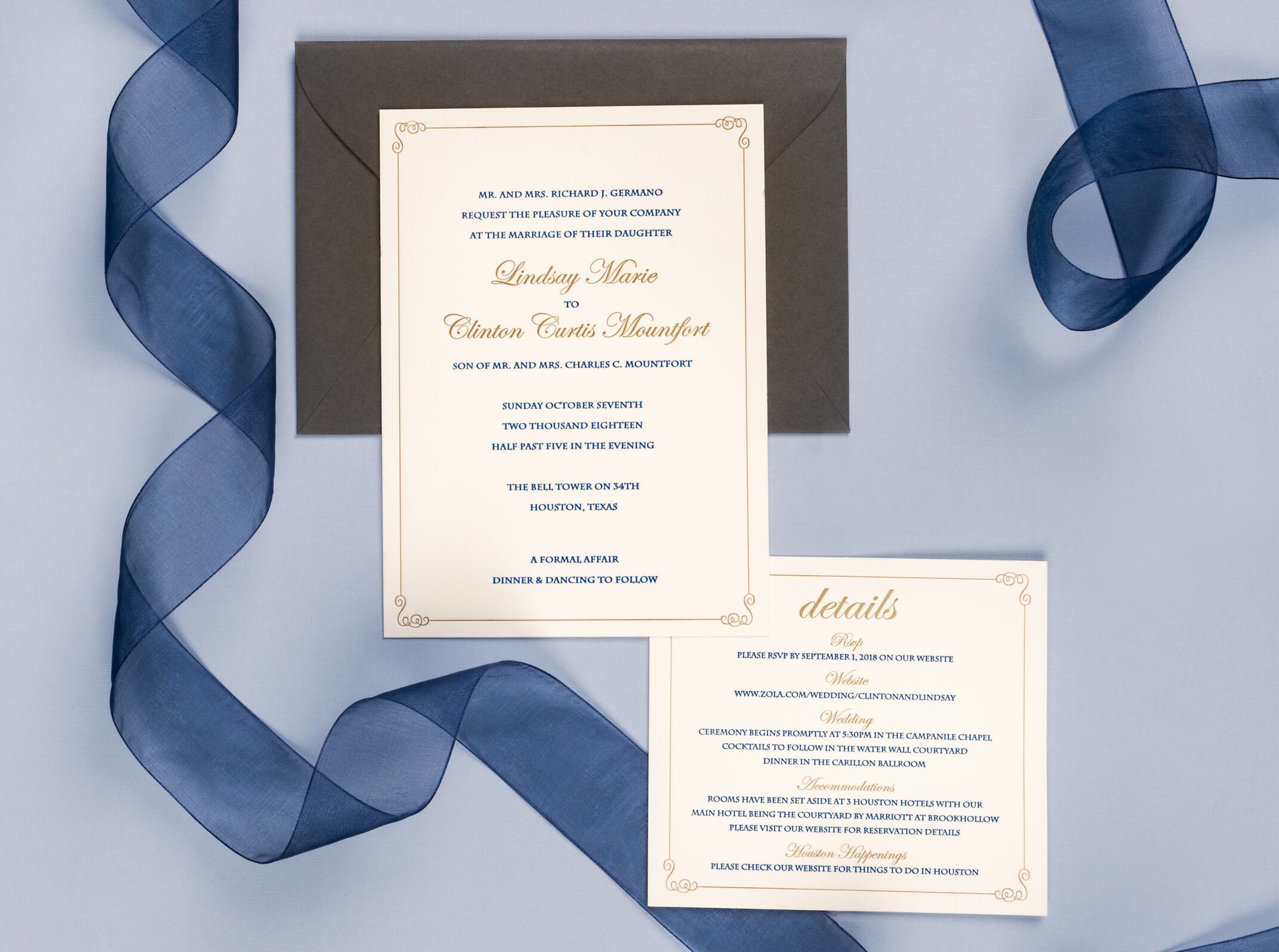 Wedding invitations by Tiny Dog Press in Baltimore, MD