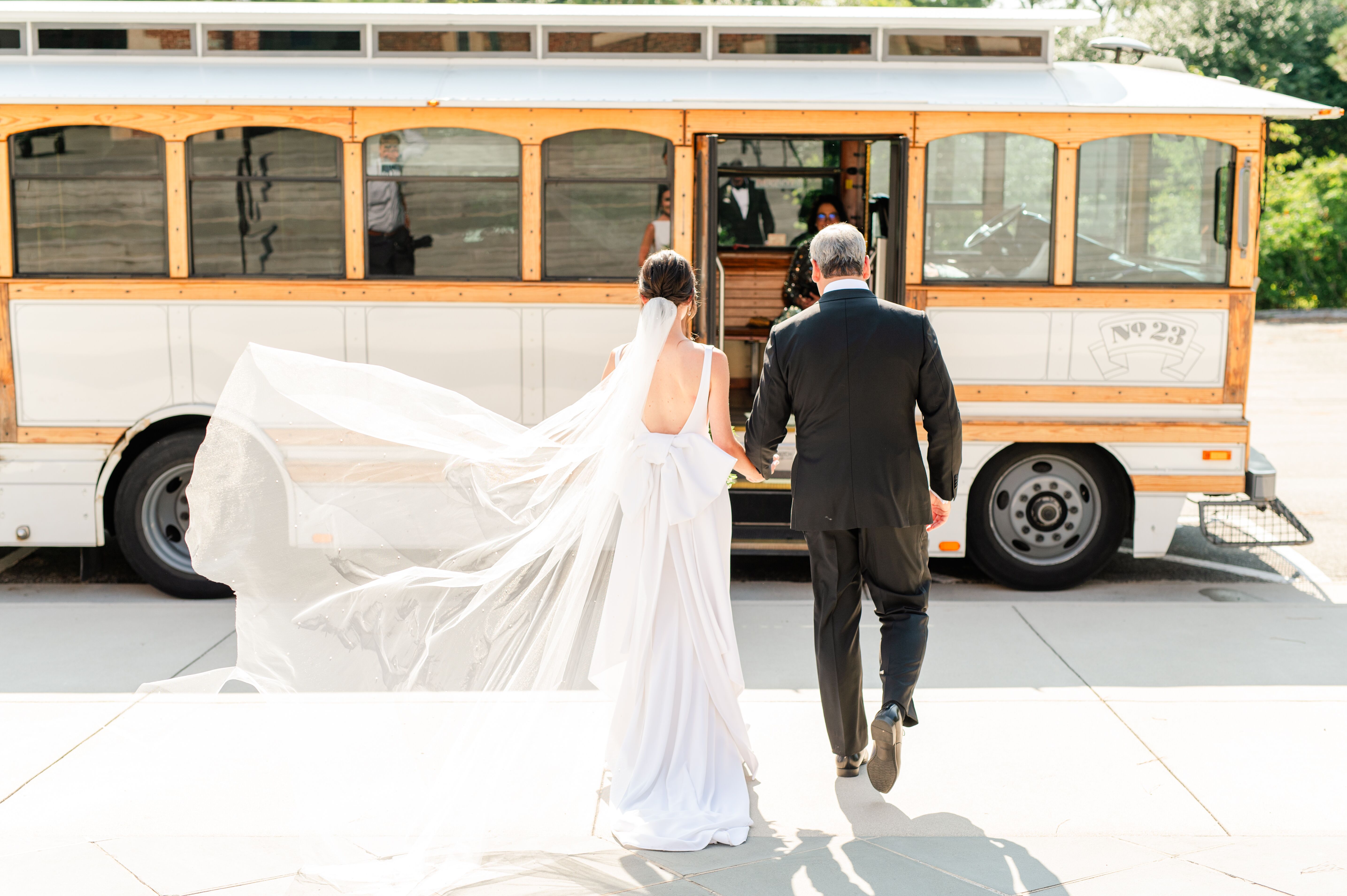 Wedding transportation by RVA Trolley in Richmond, VA