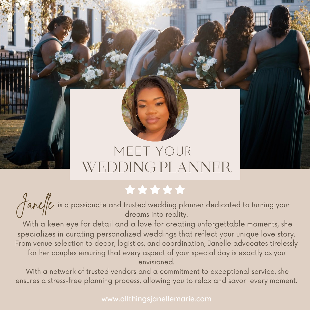 Wedding event planner by Events by Janelle Marie in Richmond, VA