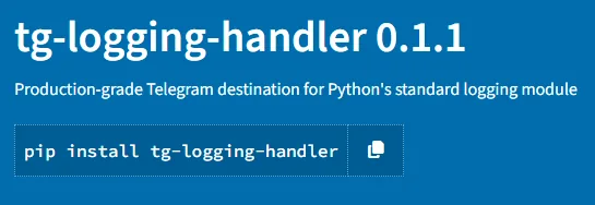 Asynchronous Telegram Logging for Python