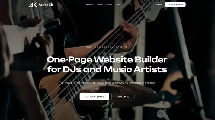 Artist Kit: One-Page Website Builder for Musicians