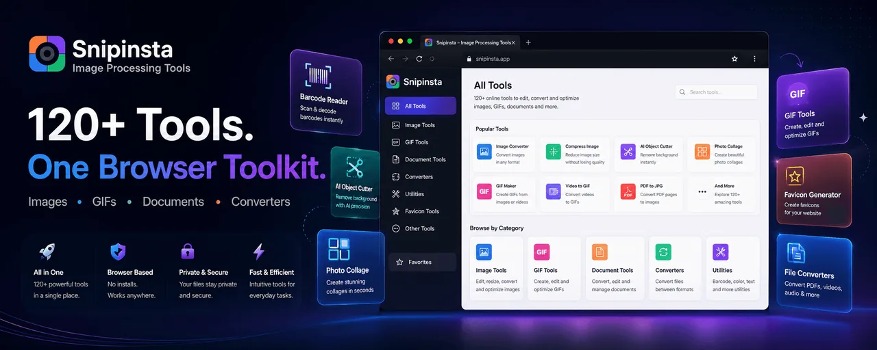 Snipinsta: All-in-One Image and Document Toolkit preview