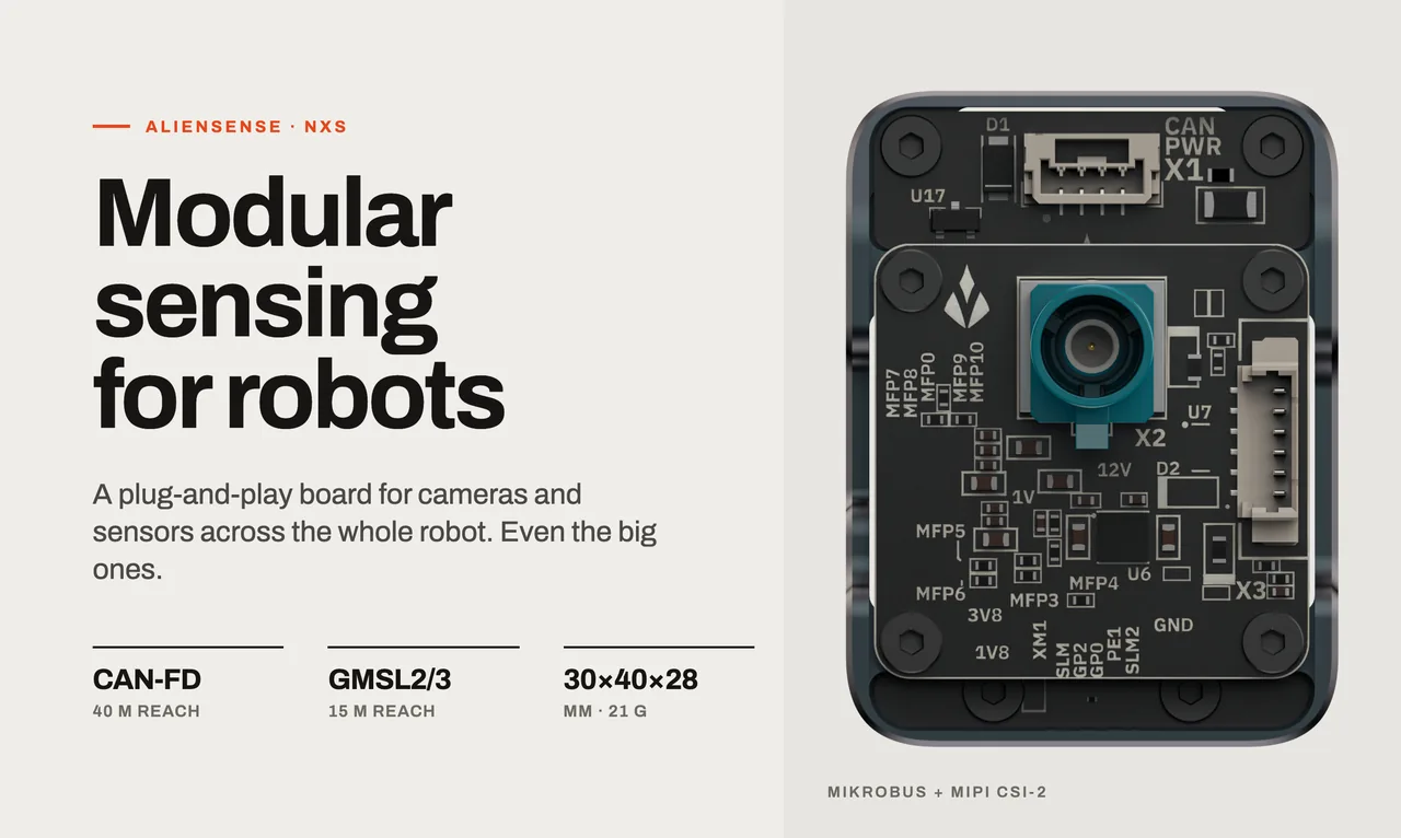 NXS: Plug-and-Play Sensor & Camera Board for Robots