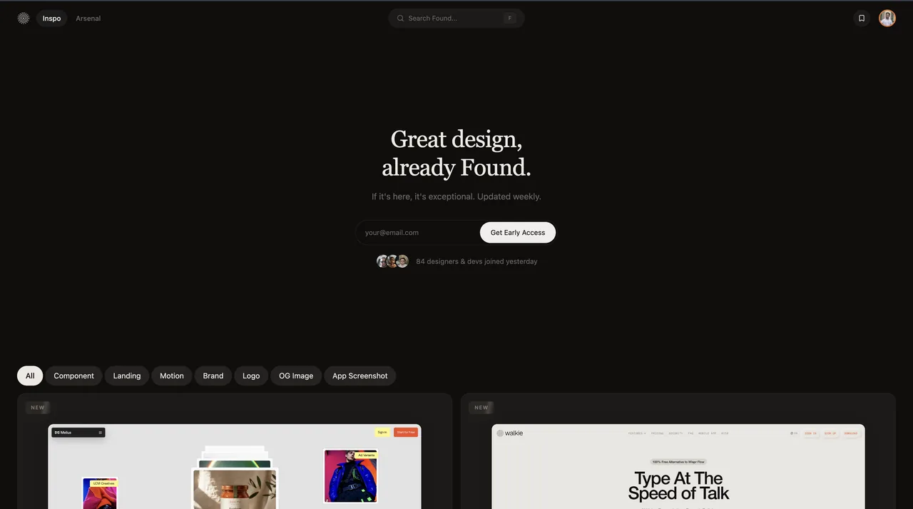 Found: Where Great design, already found.