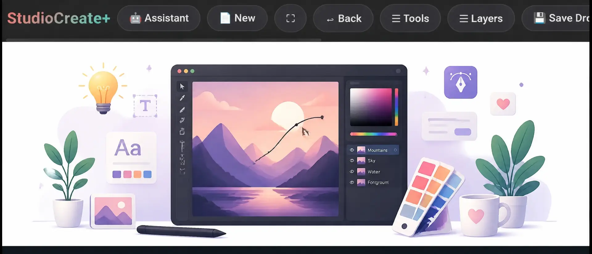 StudioCreate+ — 2D3D/360° Digital Art Software